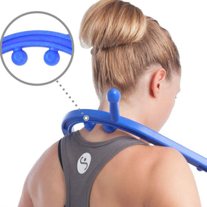 Self massager with therapeutic hooks